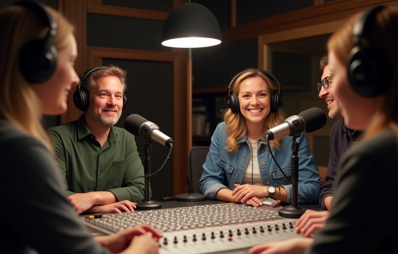 Radioverter i aksjon bak mikrofoner